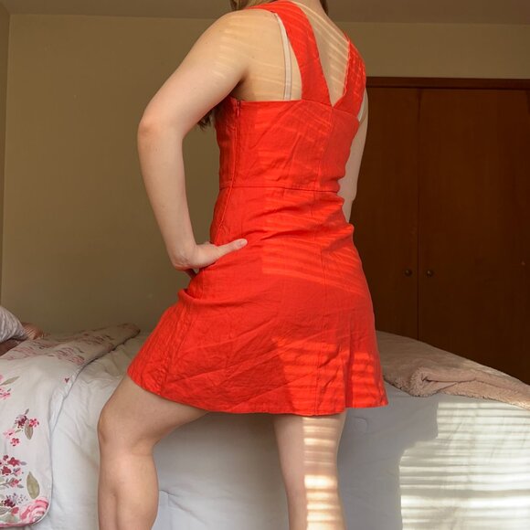 Gap Orange Linen Dress - Picture 2 of 7